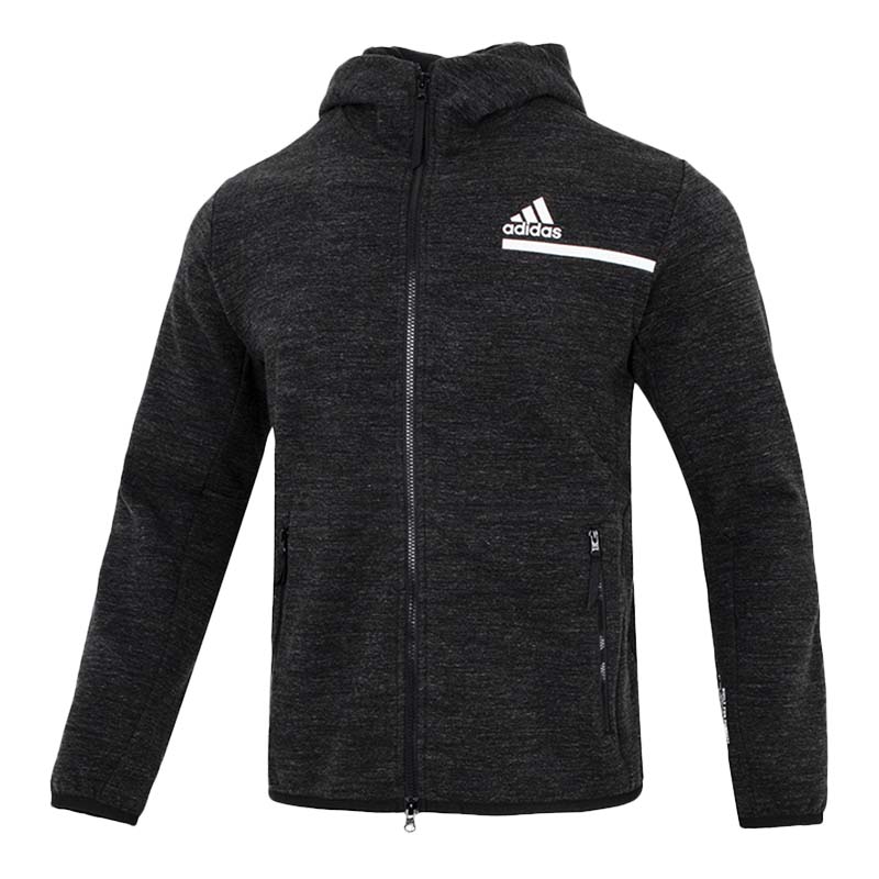 Adidas阿迪达斯夹克男装连帽加绒运动上衣保暖外套GU2077