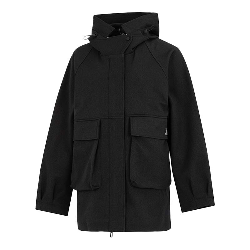 Adidas阿迪达斯夹克女装连帽宽松运动上衣工装外套HM4990