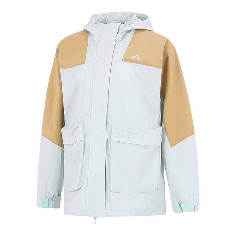 Adidas阿迪达斯外套女装撞色户外运动上衣宽松夹克HM2819
