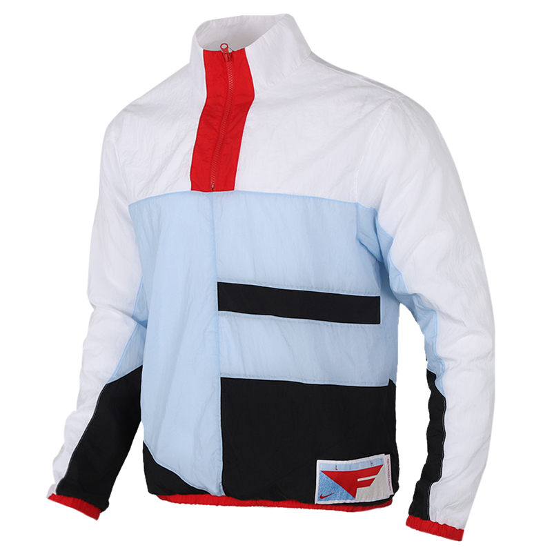 Nike耐克梭织外套男款梭织运动服半拉链夹克CN8509-436