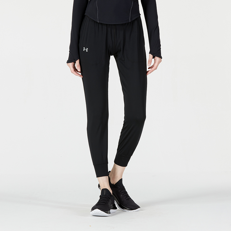 安德玛女裤 运动裤跑步健身训练舒适透气休闲针织长裤 1356224-001