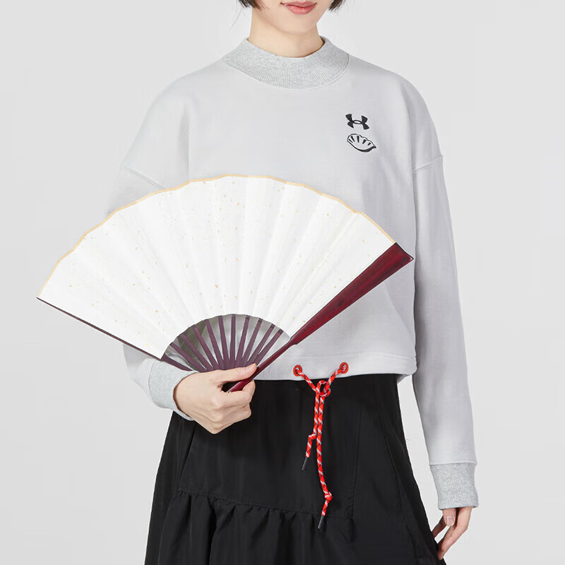 安德玛女装 圆领潮流上衣跑步训练休闲服宽松透气上衣 1374532-592
