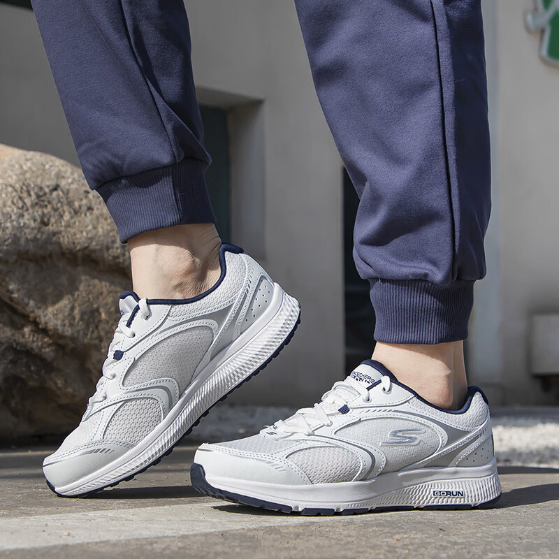 斯凯奇女鞋 运动鞋软底跑步鞋低帮健步鞋透气休闲鞋子女 128280-WNV