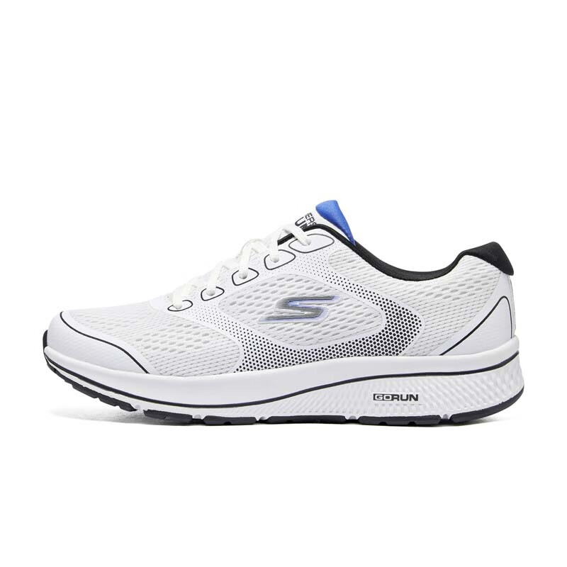 斯凯奇男鞋运动鞋低帮时尚网面休闲鞋健步鞋轻质透气缓震跑步鞋休闲鞋220369-WHT