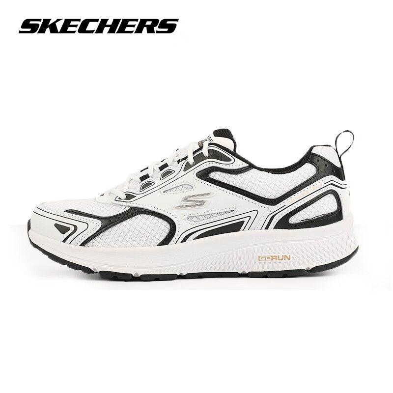 斯凯奇男鞋跑步鞋防滑减震轻便运动鞋220034-WBK