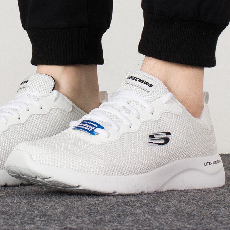 斯凯奇男鞋轻便透气软底跑步鞋运动鞋减震时尚休闲鞋 58362-WHT