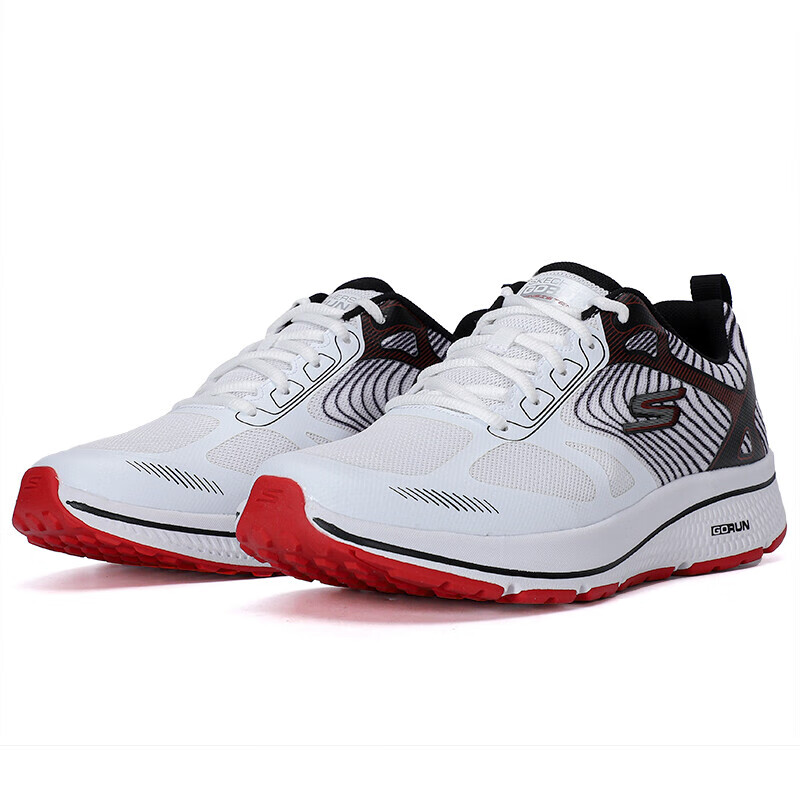 斯凯奇男鞋运动鞋低帮时尚休闲鞋潮流透气缓震跑步鞋子 220035-WBKR