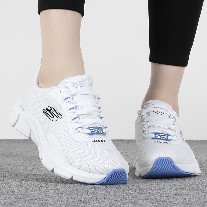 斯凯奇女鞋 健步运动鞋缓震透气轻质休闲跑步鞋 149886-WBL