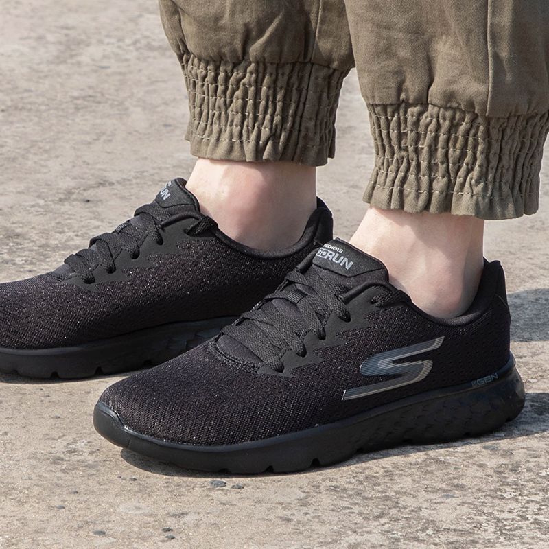 斯凯奇男鞋 运动鞋GO RUN 400缓震透气轻便鞋子休闲 54354-BBK