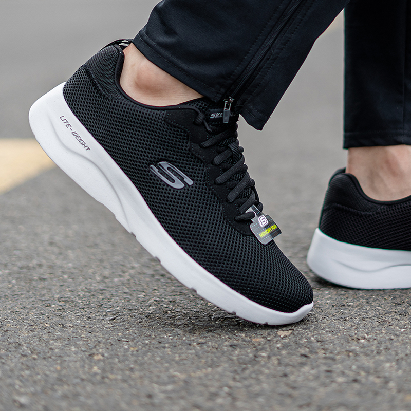 斯凯奇男鞋 运动鞋复古时尚耐磨舒适透气板 58362-BLK