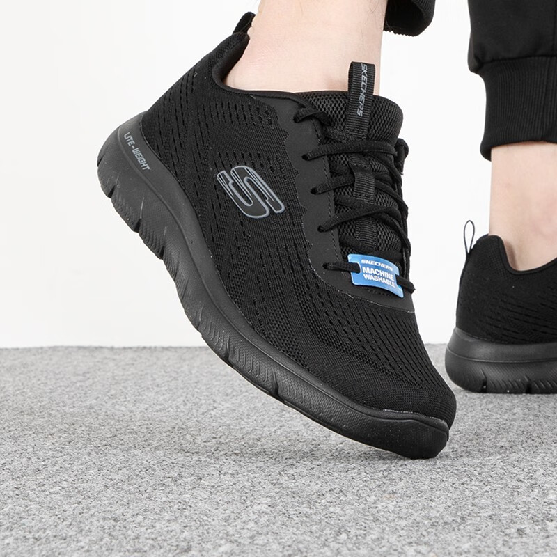 斯凯奇男鞋舒适时尚运动鞋耐磨透气时尚休闲鞋 232395-BBK