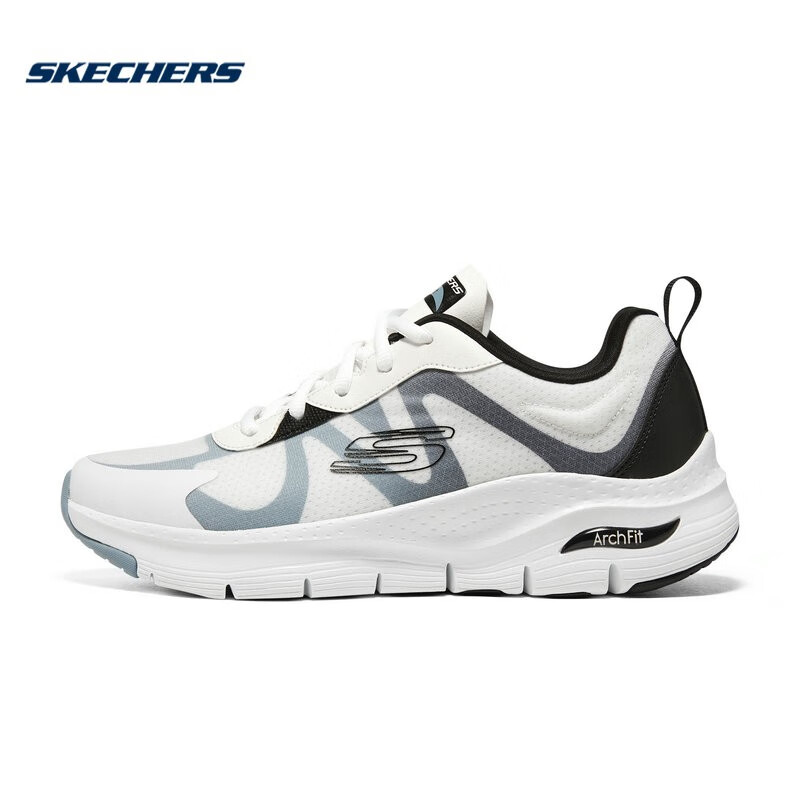 斯凯奇Skechers2023春季男子足弓支撑休闲鞋舒适高回弹运动鞋 232600-WMLT
