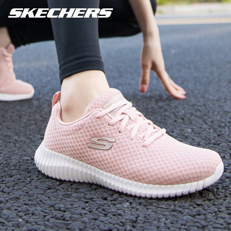 斯凯奇女鞋运动鞋夏季旗舰女士休闲鞋轻便跑步鞋8730031-ROS