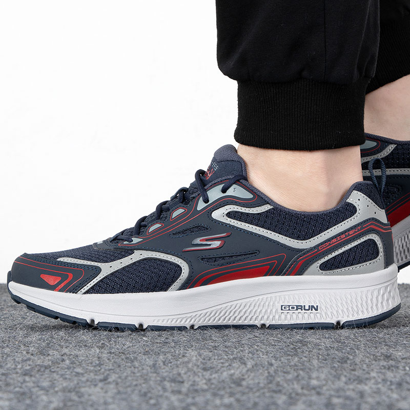 斯凯奇男鞋潮流耐磨运动鞋缓震休闲鞋舒适软底轻便回弹跑步鞋 220034-NVRD