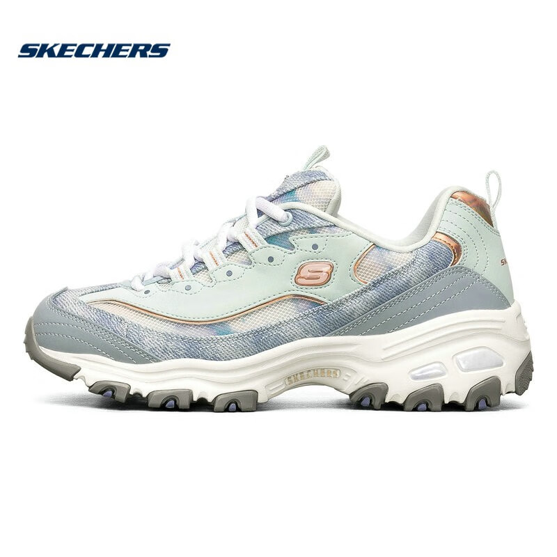 斯凯奇女鞋子老爹休闲时尚复古潮流绑带运动鞋149251-LBMT