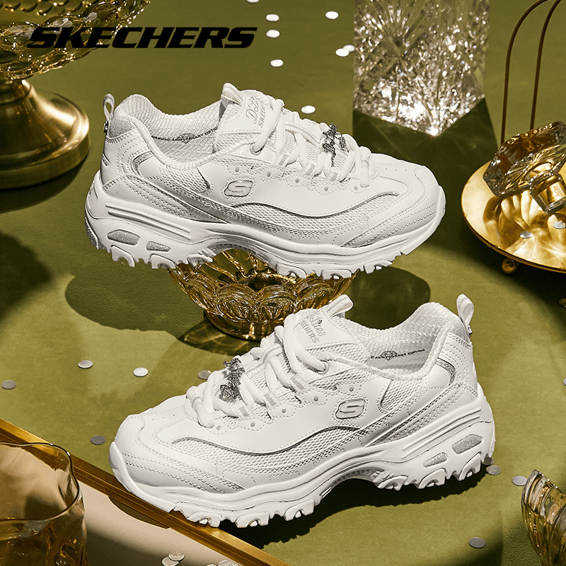 斯凯奇女老爹鞋钻石熊猫鞋女潮ins百搭休闲鞋运动鞋 12241-WSL