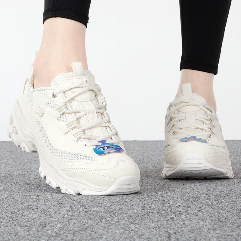 斯凯奇女鞋运动鞋缓震厚底舒适透气时尚潮流轻便休闲鞋 896193-OFWT