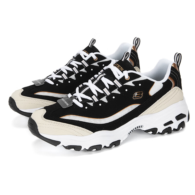 斯凯奇男鞋款运动鞋时尚潮流休闲鞋复古厚底熊猫鞋 894199-BKGD