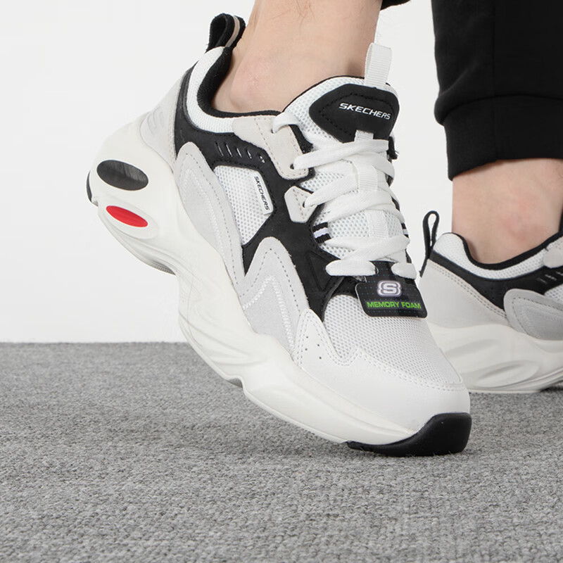 斯凯奇男运动鞋时尚潮流轻便休闲鞋 894073-WBK