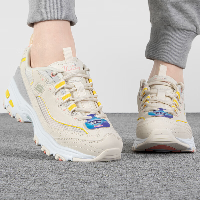 斯凯奇女鞋运动鞋时尚潮流休闲鞋复古厚底熊猫鞋 896089-NTMT