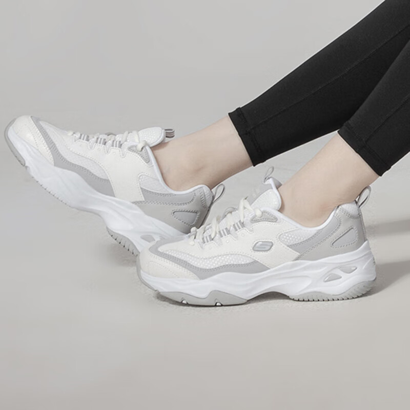 斯凯奇女鞋运动鞋时尚潮流休闲鞋复古厚底增高老爹鞋跑步鞋 896144-WGY