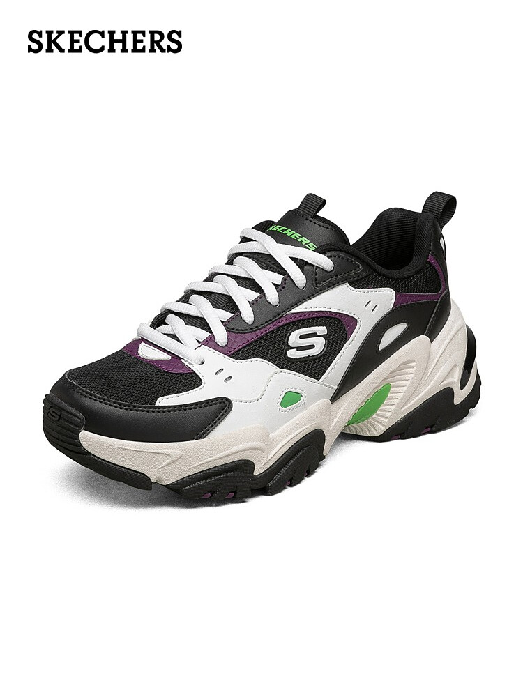 斯凯奇女鞋机甲鞋厚底休闲时尚运动鞋老爹鞋149510-BKWL