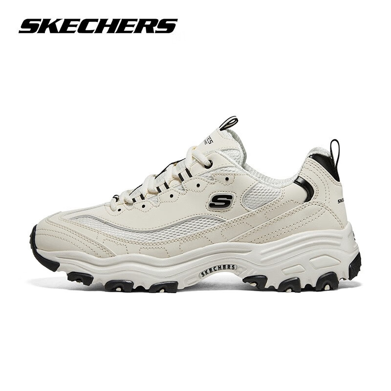 斯凯奇男鞋夏季撞色复古老爹鞋时尚熊猫鞋轻便运动鞋894097-NTBK