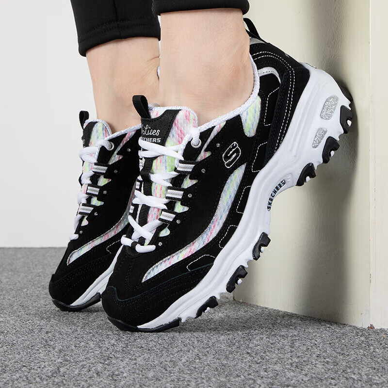 斯凯奇女鞋运动鞋时尚潮流休闲鞋透气耐磨跑步鞋 149788-BKW