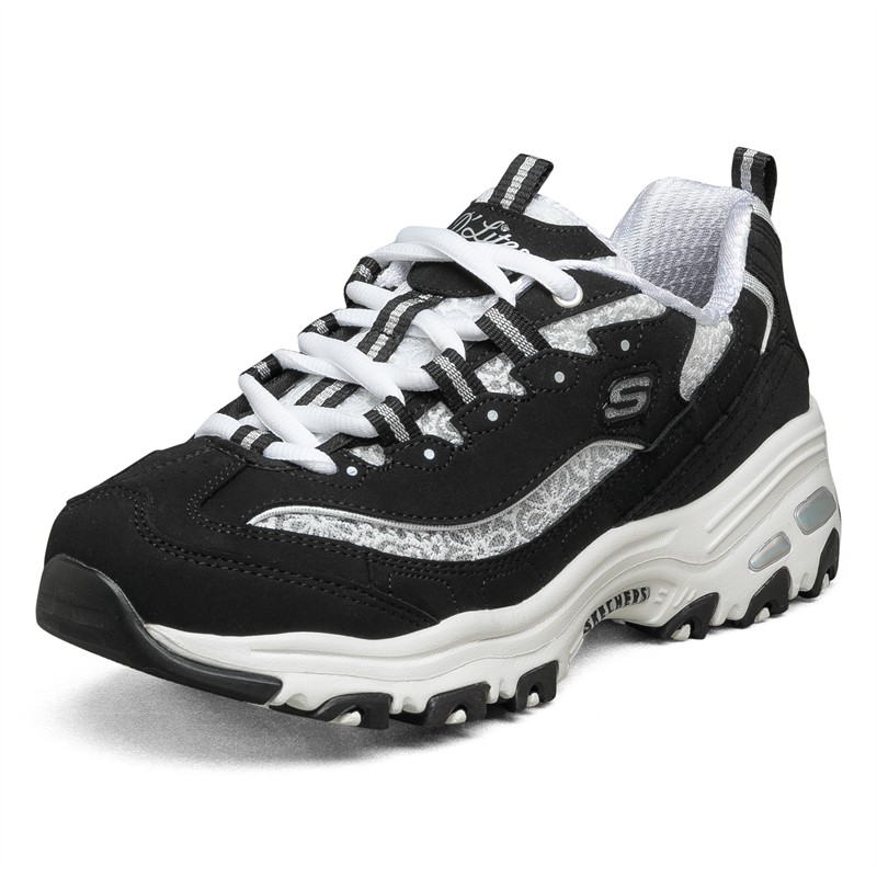 斯凯奇运动鞋秋季款女子运动复古老爹鞋 149250-BKW