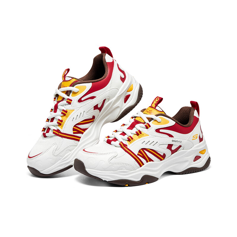 斯凯奇女鞋 运动鞋时尚潮流舒适休闲鞋复古厚底熊猫鞋 800006-NTRD