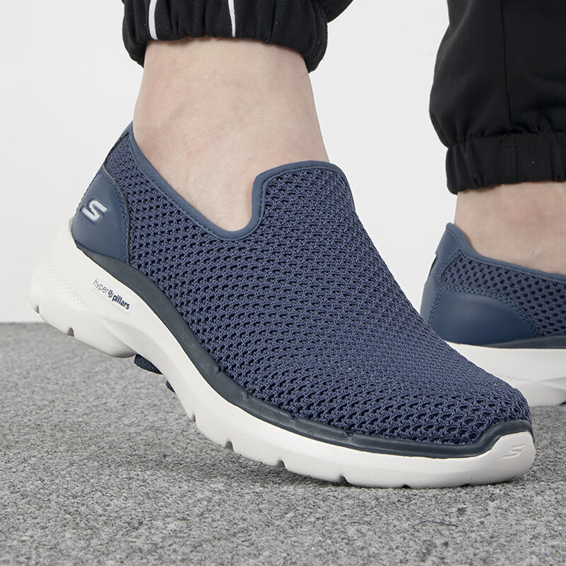 斯凯奇男鞋运动鞋透气耐磨轻便缓震时尚潮流舒适跑步休闲鞋 894186-NVY