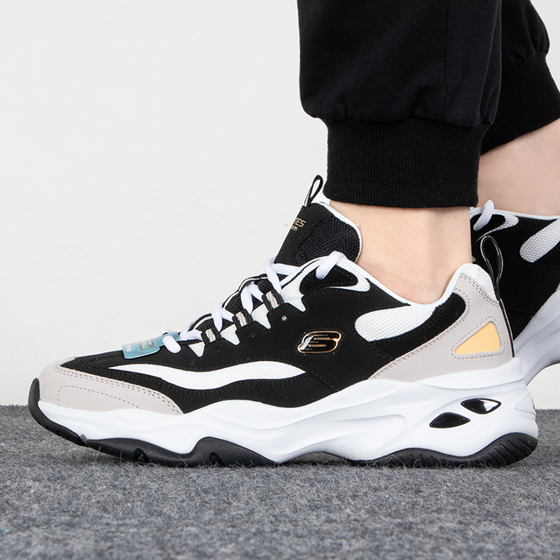 斯凯奇男鞋 DLITES MEN运动鞋减震轻便保暖休闲鞋 237226-BKGD