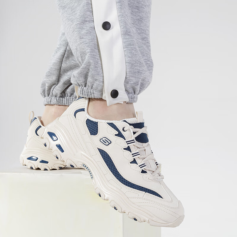 斯凯奇男鞋熊猫鞋轻便休闲鞋厚底增高老爹鞋透气运动鞋 894193-NTNV