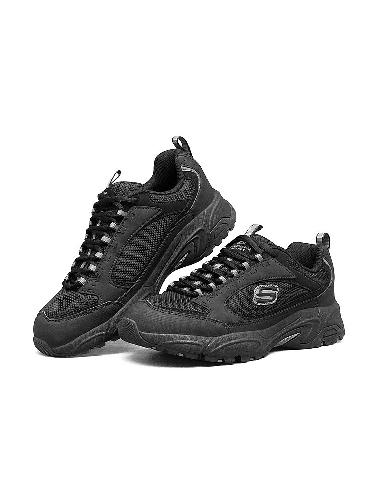 斯凯奇舒乐步男士网面休闲运动鞋ins复古老爹鞋999873-BBK