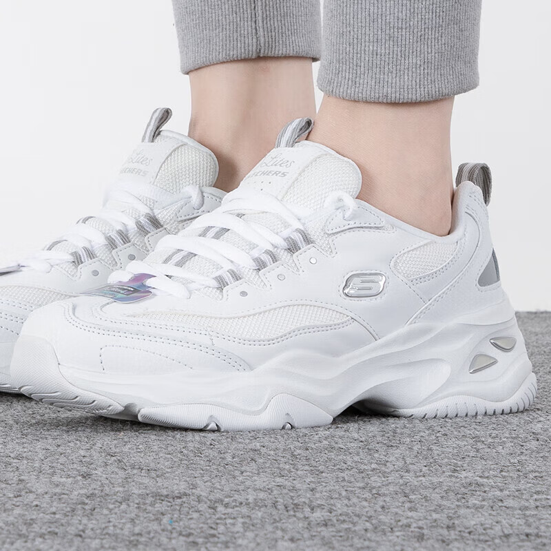 斯凯奇女鞋运动鞋时尚潮流休闲鞋复古厚底熊猫鞋老爹鞋子 149492-WGY