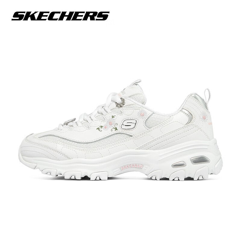 斯凯奇女鞋小雏菊刺绣老爹鞋厚底休闲运动鞋149638-WMLT