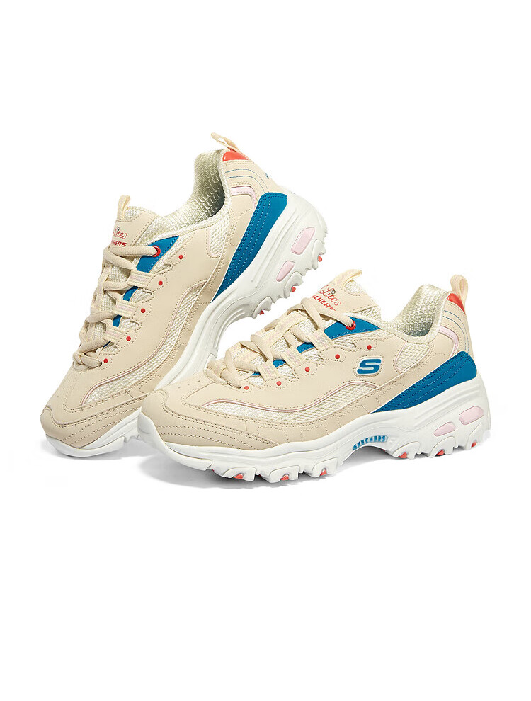 斯凯奇撞色女鞋熊猫鞋复古潮流老爹鞋缓震运动鞋子896083-NTMT