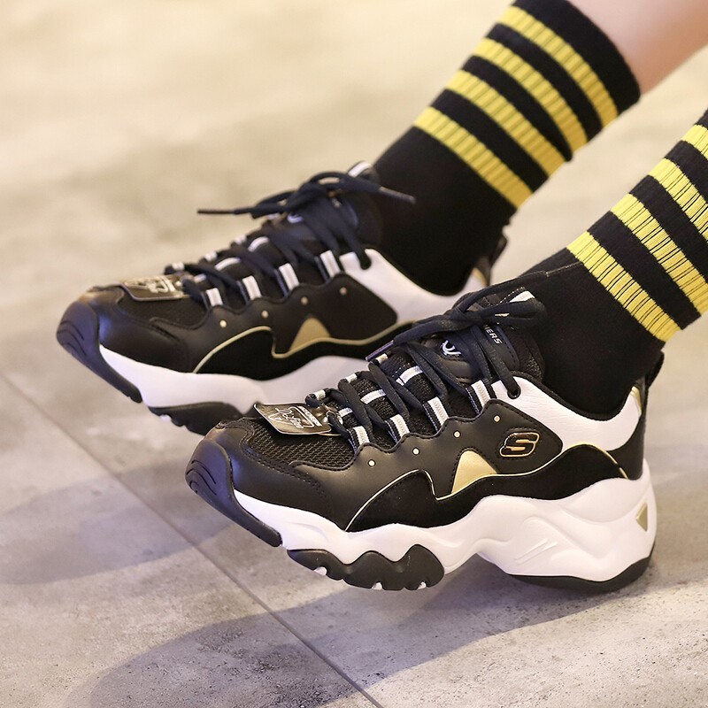 斯凯奇女鞋子 舒适运动鞋时尚潮流轻便耐磨透气休闲鞋 88888374-BKGD