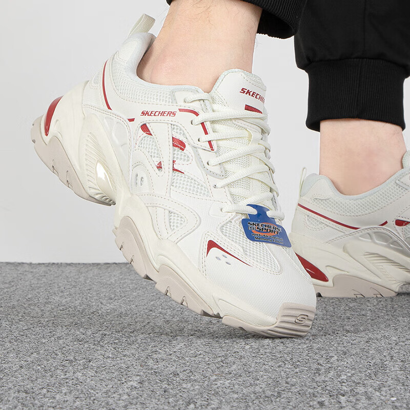 斯凯奇男鞋 23春季新款STAMINA V2男士复古运动鞋低帮透气 237234-NTRD