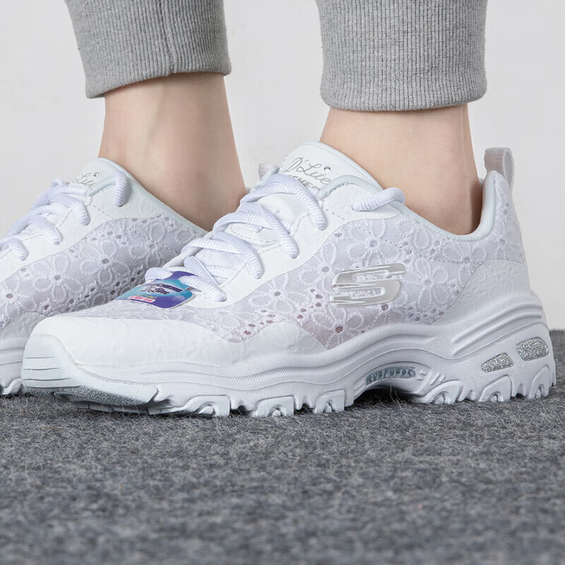 斯凯奇女鞋 运动鞋复古潮流休闲鞋时尚透气老爹鞋熊猫鞋 896090-WSL