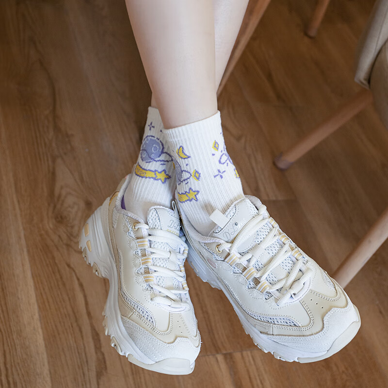 斯凯奇女鞋小冰熊运动鞋时尚潮流休闲鞋复古舒适厚底熊猫鞋 896209-OFWT