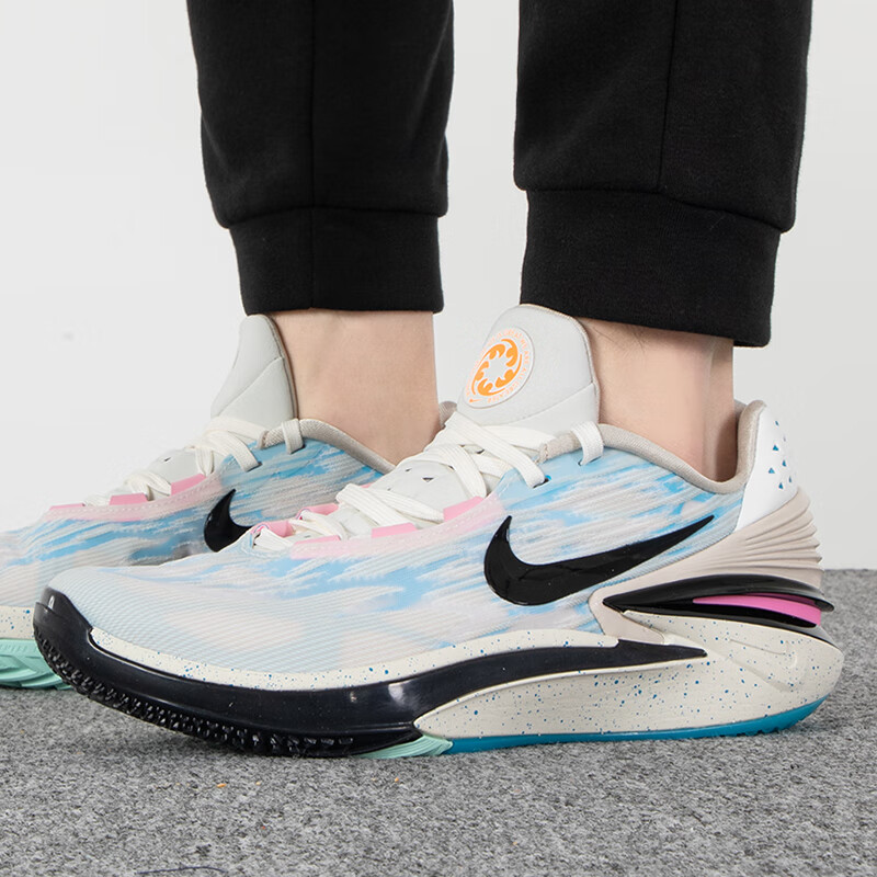 耐克男鞋 网面运动鞋低帮减震实战训练休闲Air Zoom篮球鞋 DJ6013-104