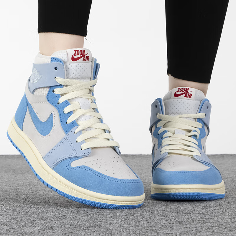 耐克女鞋nike Air Jordan 1 High AJ1蓝白 高帮篮球鞋 DV1305-004