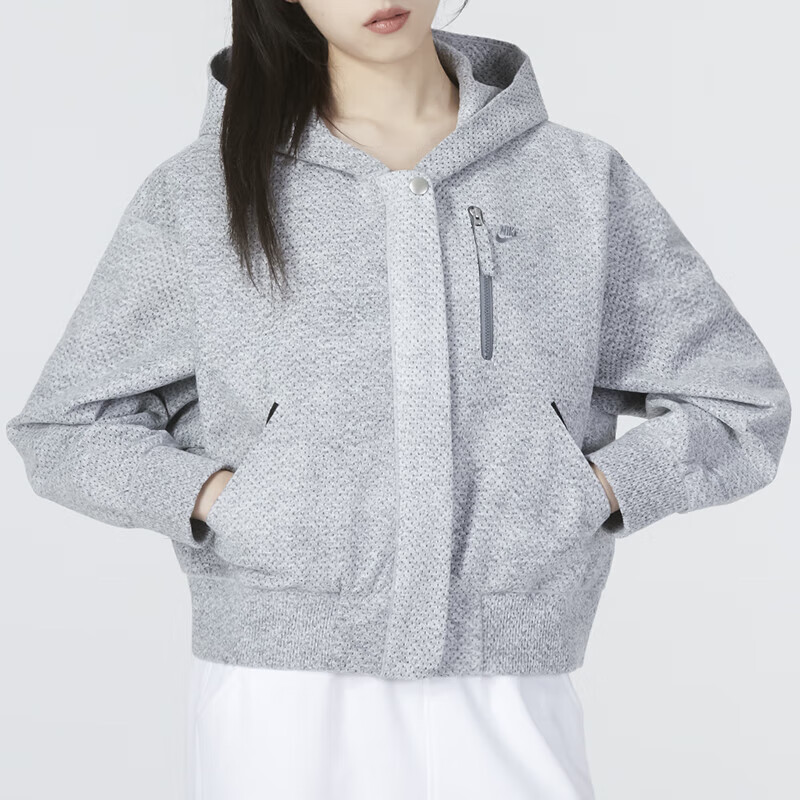 耐克女装上衣户外休闲运动夹克舒适透气时尚连帽外套 DQ6668-077