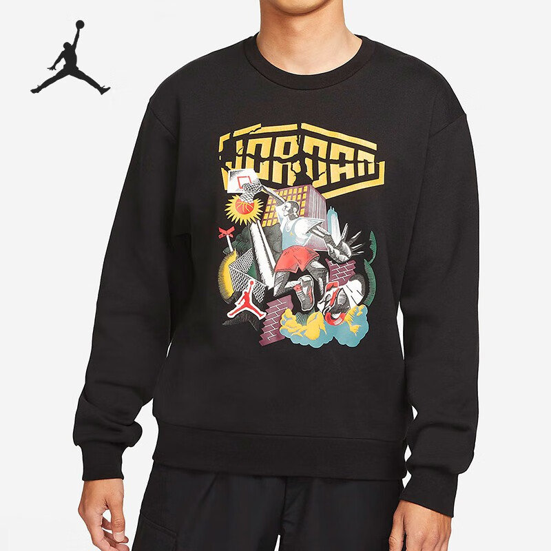 耐克JORDAN 2021新款男子圆领卫衣 DC9616-010