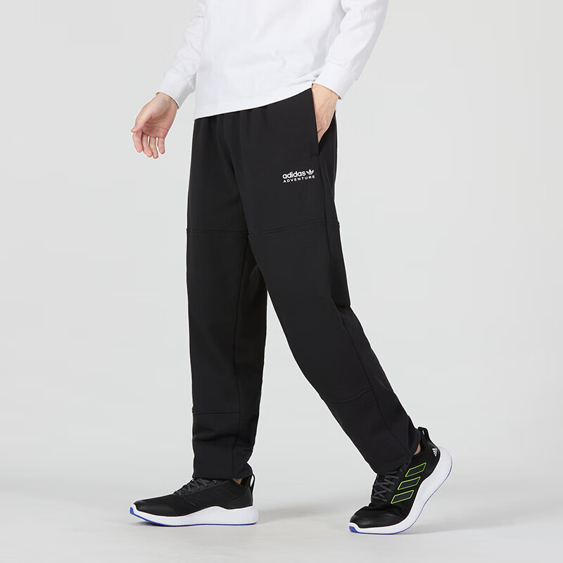 阿迪达斯  三叶草男裤加绒保暖运动裤跑步健身训练舒适透气休闲针织长裤 HK5001