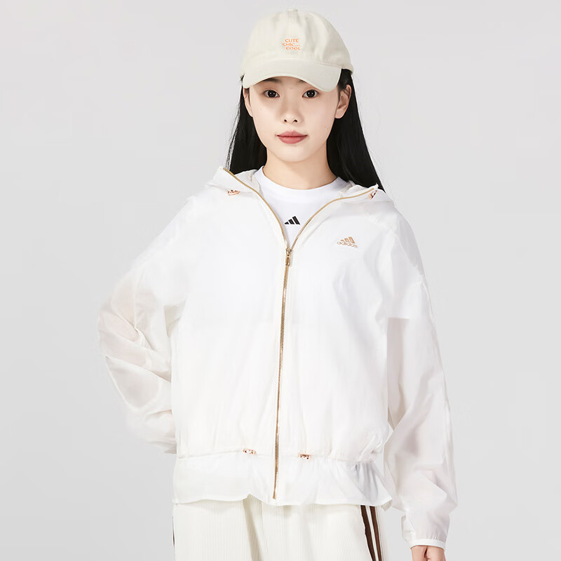 阿迪达斯女运动连帽梭织夹克休闲外套HY2825