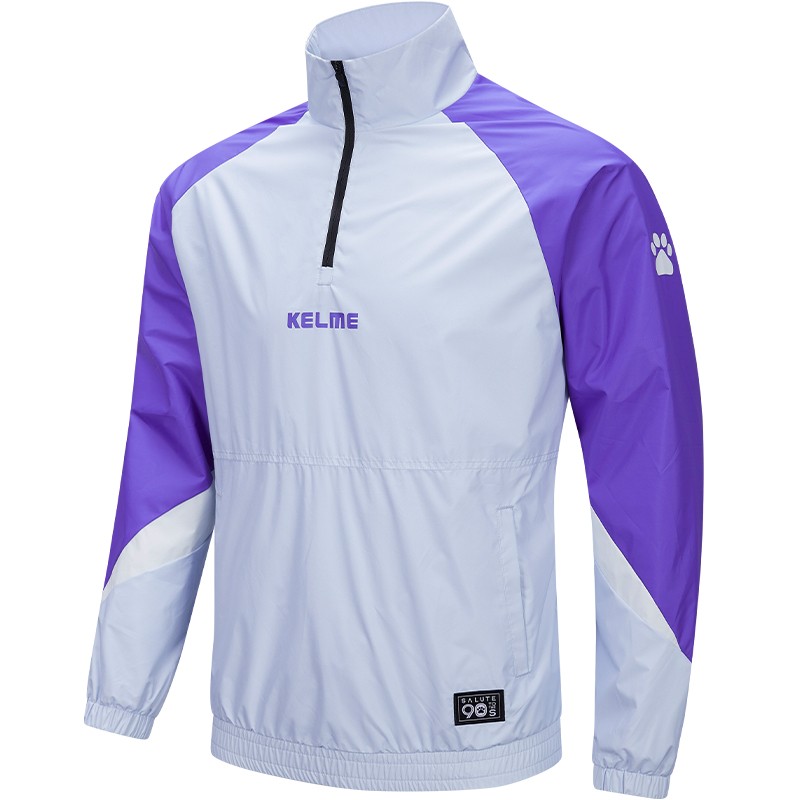 卡尔美运动外套男女半拉链梭织夹克运动休闲服23新款复古系列服装8361WT1085