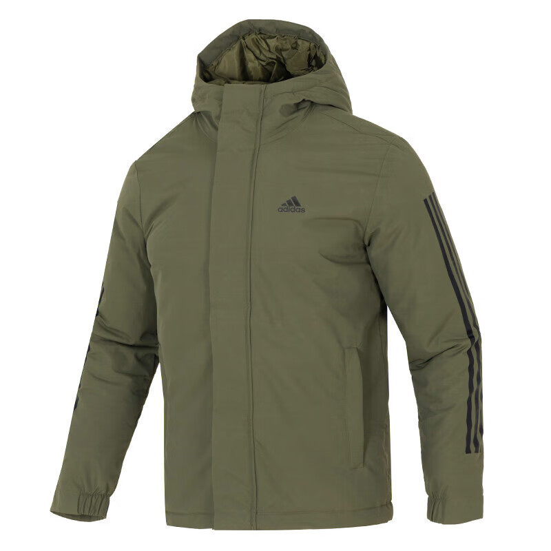 阿迪达斯男装棉衣 24冬季新款保暖衣服户外防寒服加厚连帽衣服防风外套男 IV9230