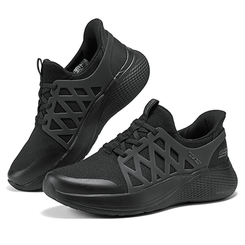 斯凯奇Skechers一脚穿健步鞋减震轻便闪穿鞋休闲运动鞋 118308-BBK